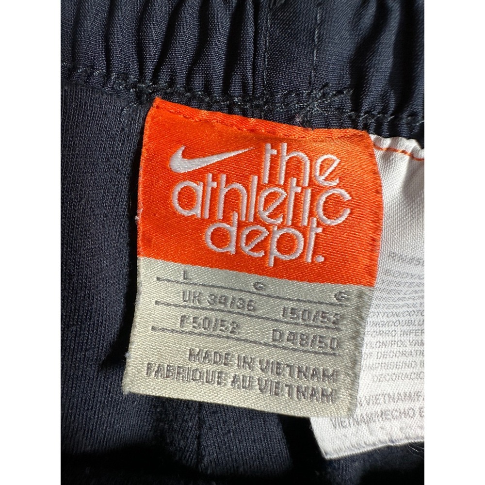Vtg Nike Athletic Dept Jersey Lined Track Pants Navy White Piping‎ Windbreaker - Picture 6 of 14